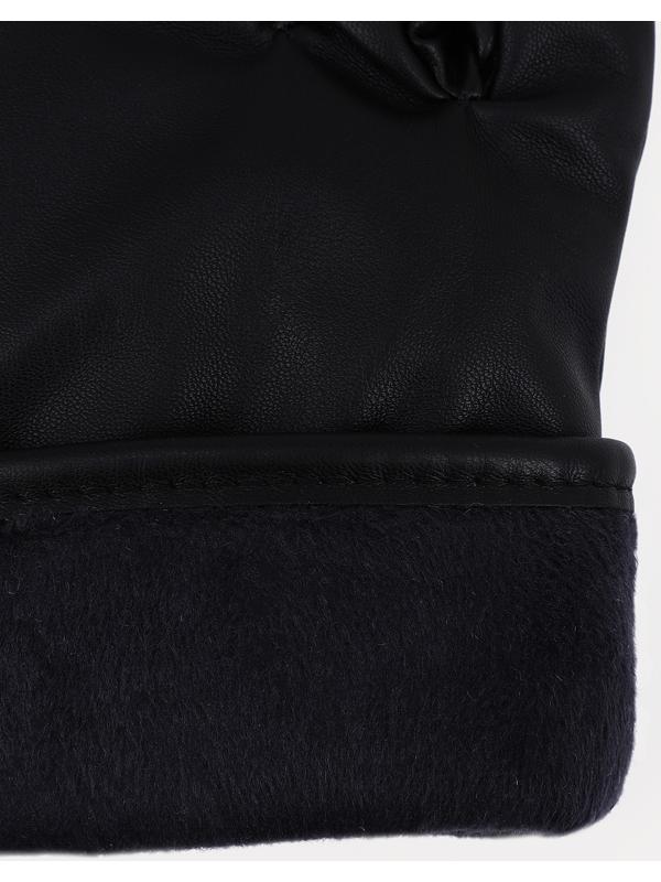 Перчатки мужские, безразмерные, с утеплителем, цвет чёрный