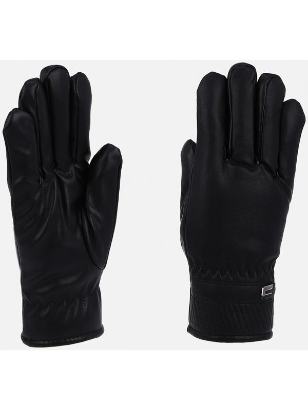 Перчатки мужские, безразмерные, с утеплителем, цвет чёрный