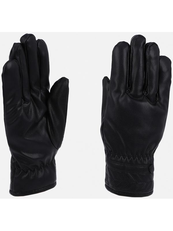 Перчатки мужские, безразмерные, с утеплителем, цвет чёрный