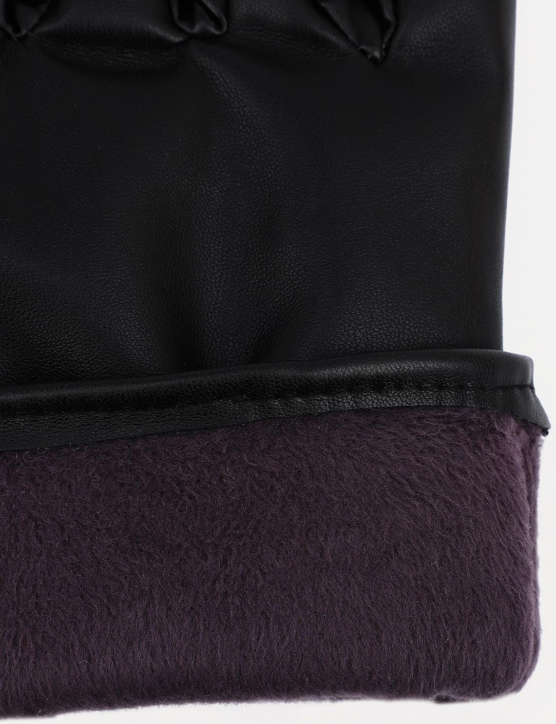 Перчатки мужские, безразмерные, с утеплителем, цвет чёрный