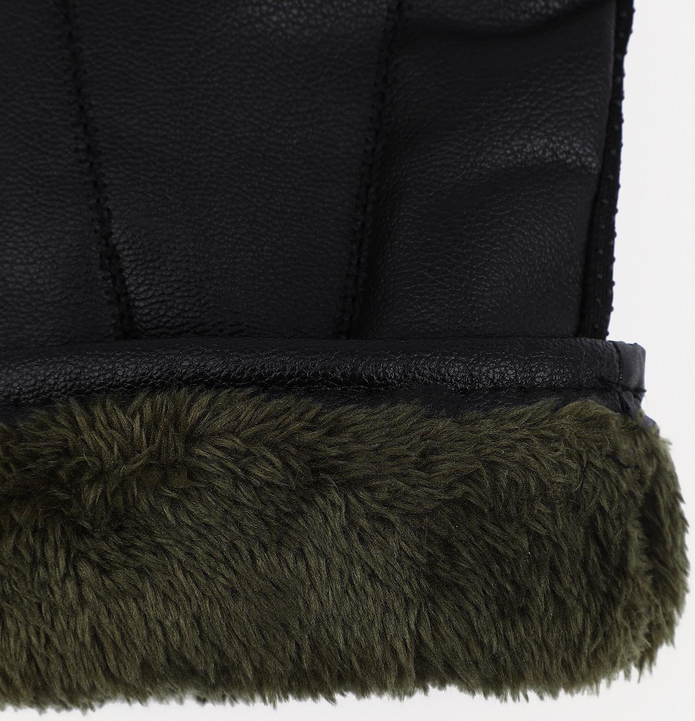 Перчатки мужские, безразмерные, с утеплителем, цвет чёрный