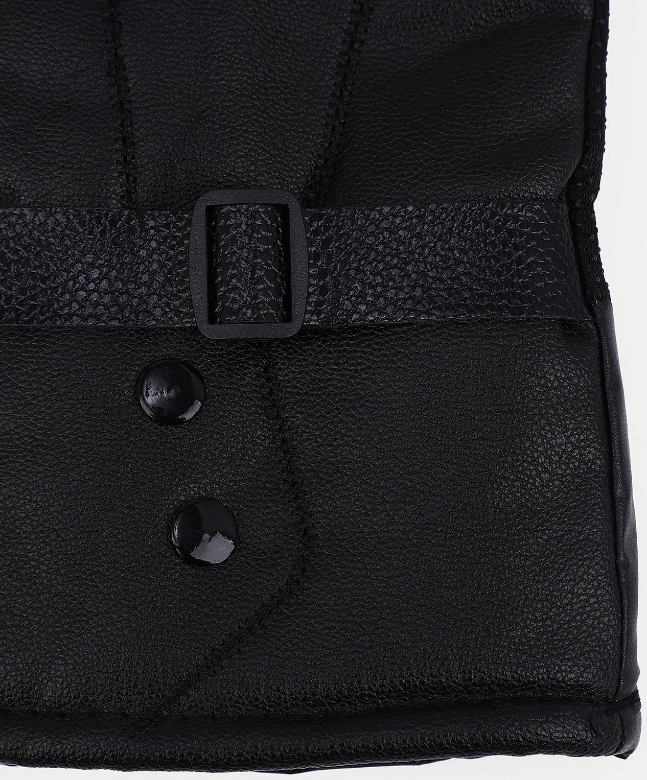 Перчатки мужские, безразмерные, с утеплителем, цвет чёрный