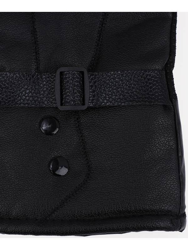 Перчатки мужские, безразмерные, с утеплителем, цвет чёрный