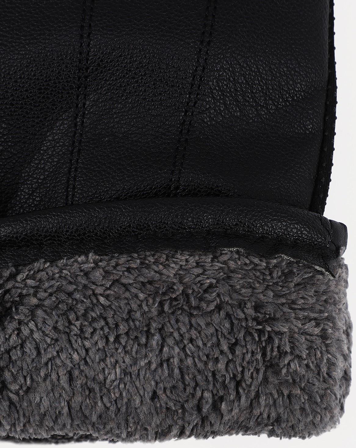 Перчатки мужские, безразмерные, с утеплителем, цвет чёрный