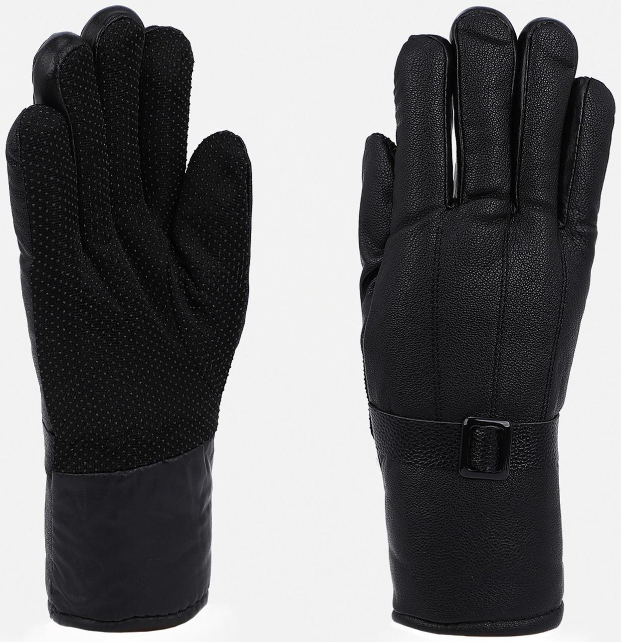 Перчатки мужские, безразмерные, с утеплителем, цвет чёрный