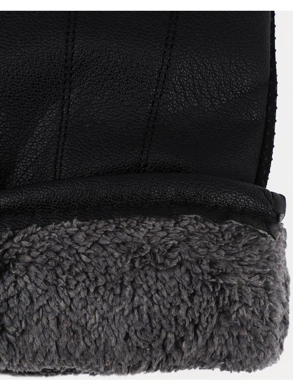 Перчатки мужские, безразмерные, с утеплителем, цвет чёрный