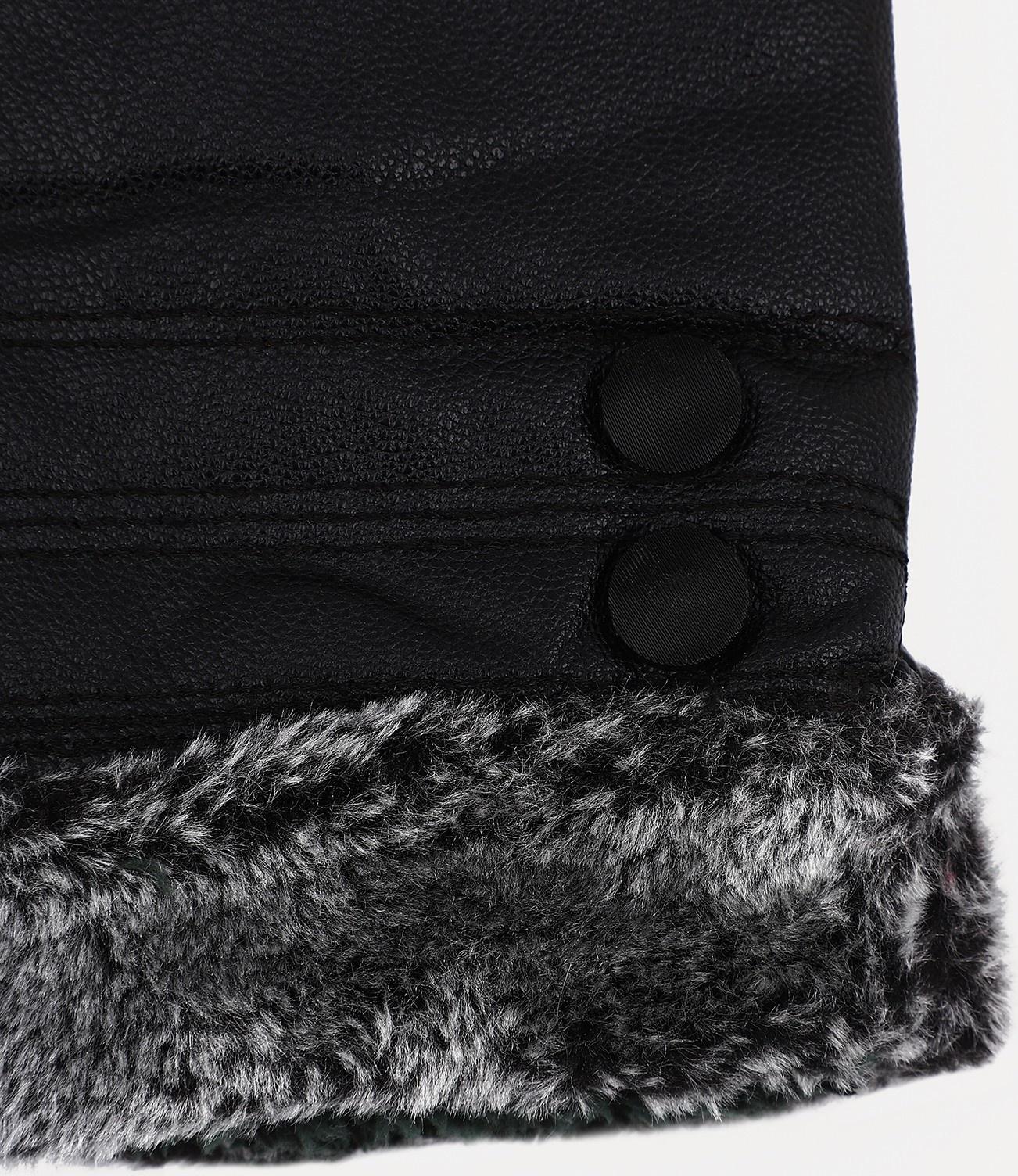 Перчатки мужские, безразмерные, с утеплителем, цвет чёрный