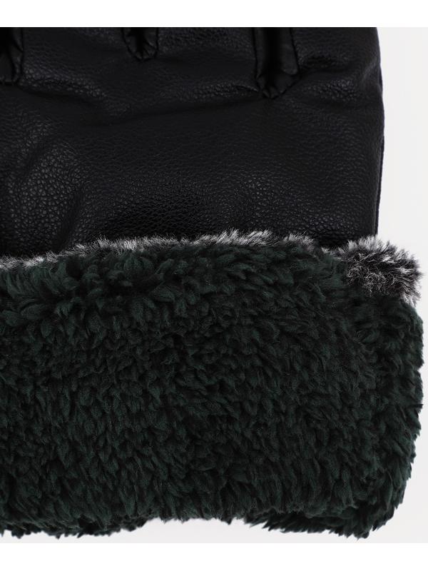 Перчатки мужские, безразмерные, с утеплителем, цвет чёрный