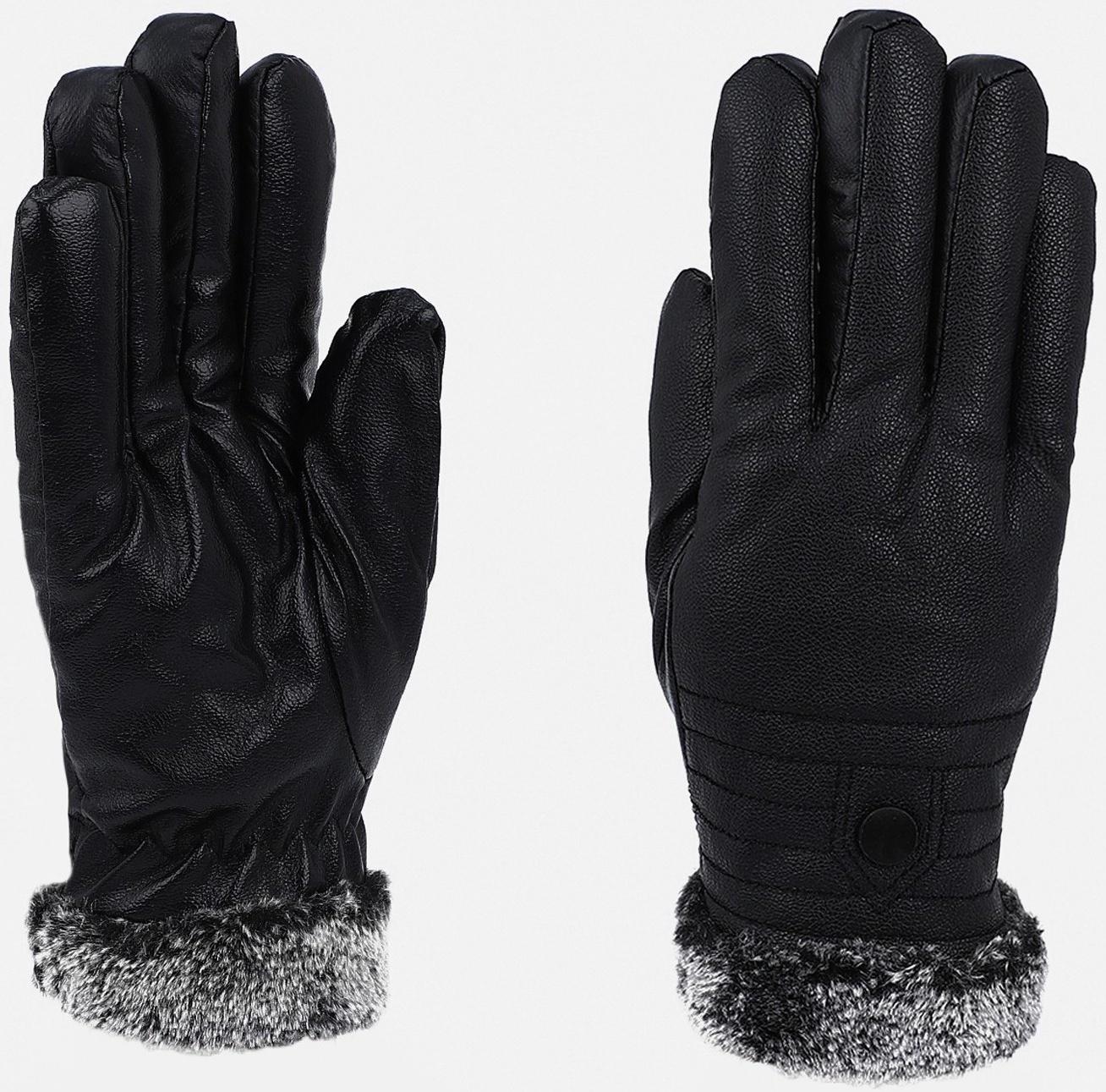 Перчатки мужские, безразмерные, с утеплителем, цвет чёрный