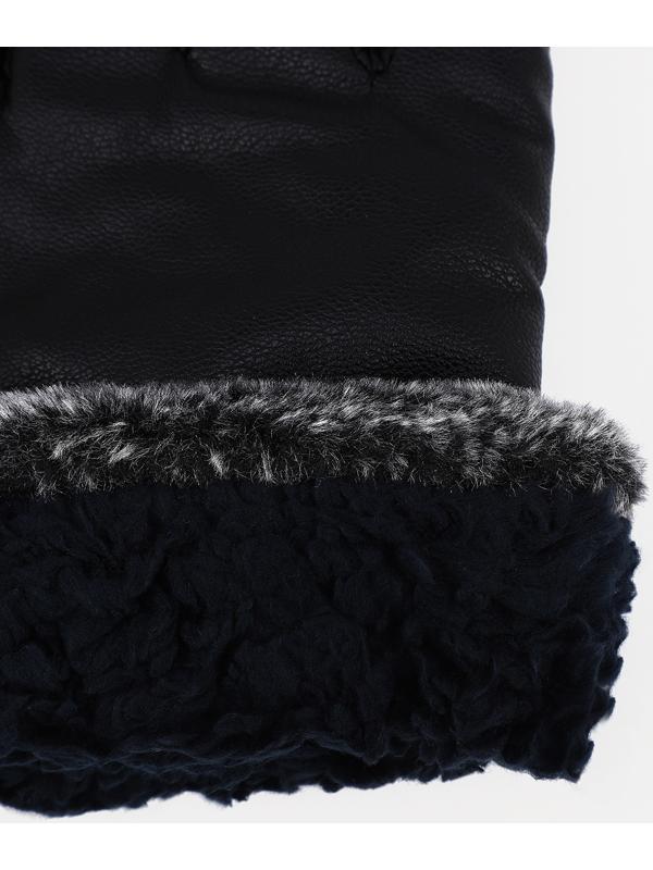 Перчатки мужские, безразмерные, с утеплителем, цвет чёрный