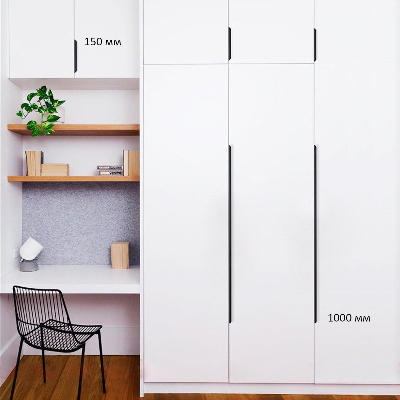 Ручка торцевая CAPPIO, L=150 мм, м/о 128 мм, цвет черный