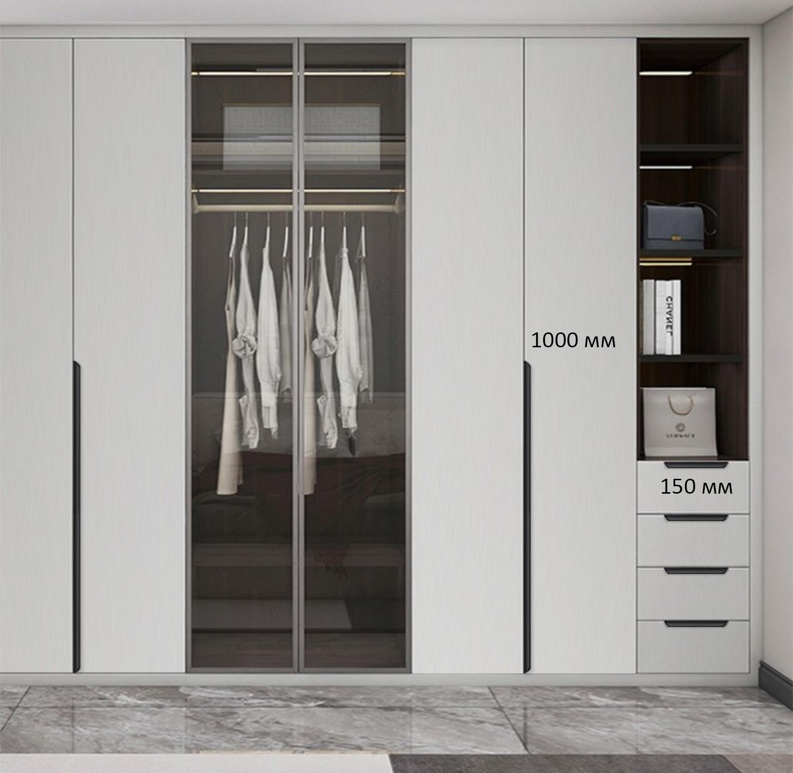 Ручка торцевая CAPPIO, L=150 мм, м/о 128 мм, цвет черный