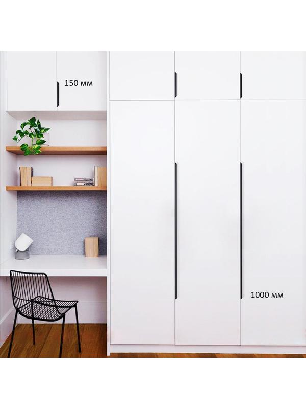 Ручка торцевая CAPPIO, L=150 мм, м/о 128 мм, цвет черный