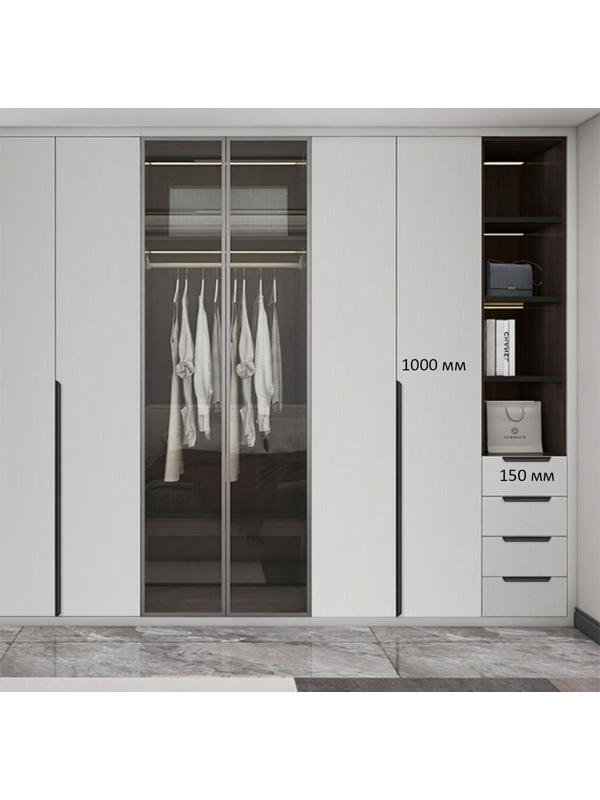 Ручка торцевая CAPPIO, L=150 мм, м/о 128 мм, цвет черный