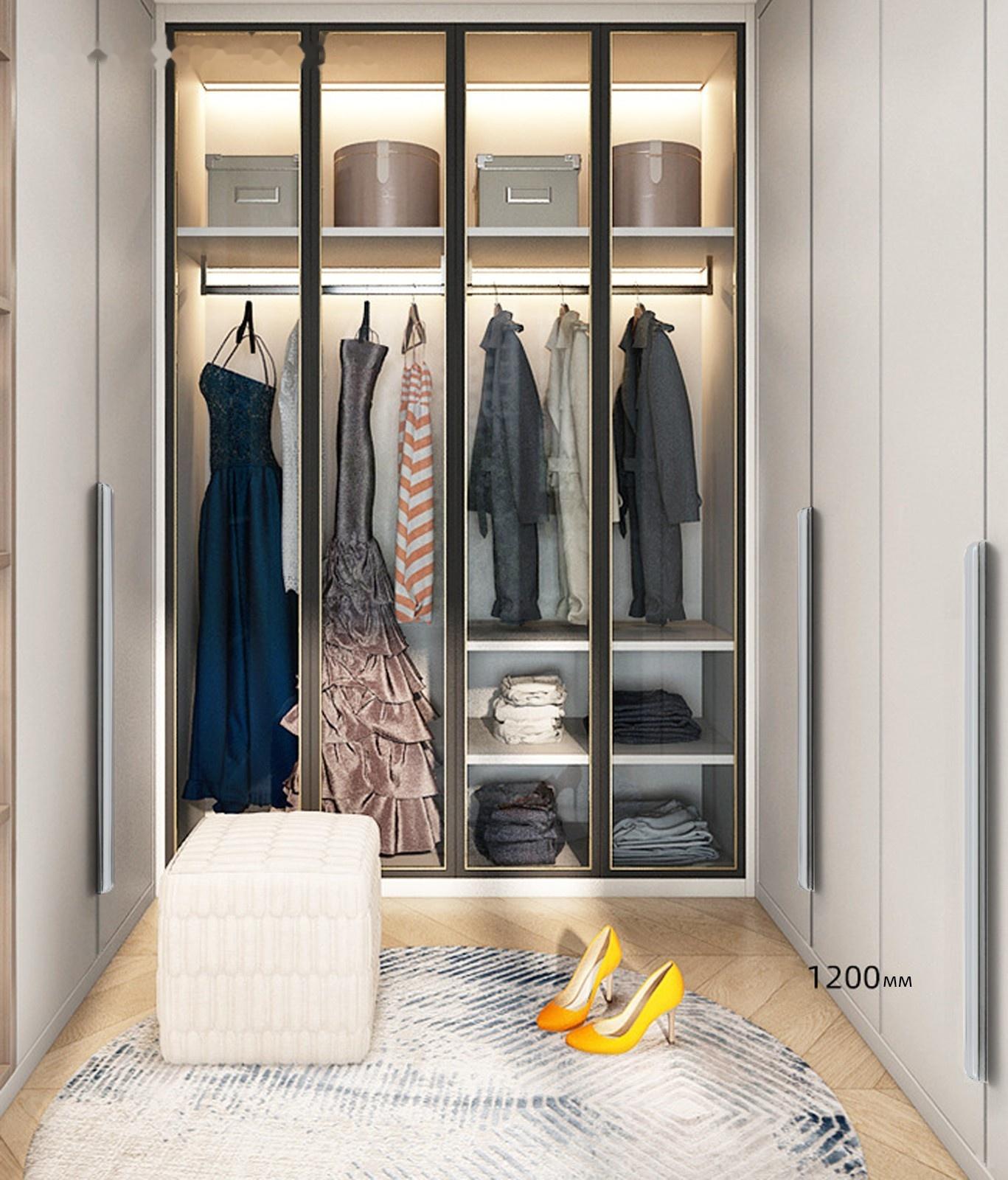 Ручка торцевая CAPPIO, L=1200 мм, м/о 1160 мм, цвет матовый хром