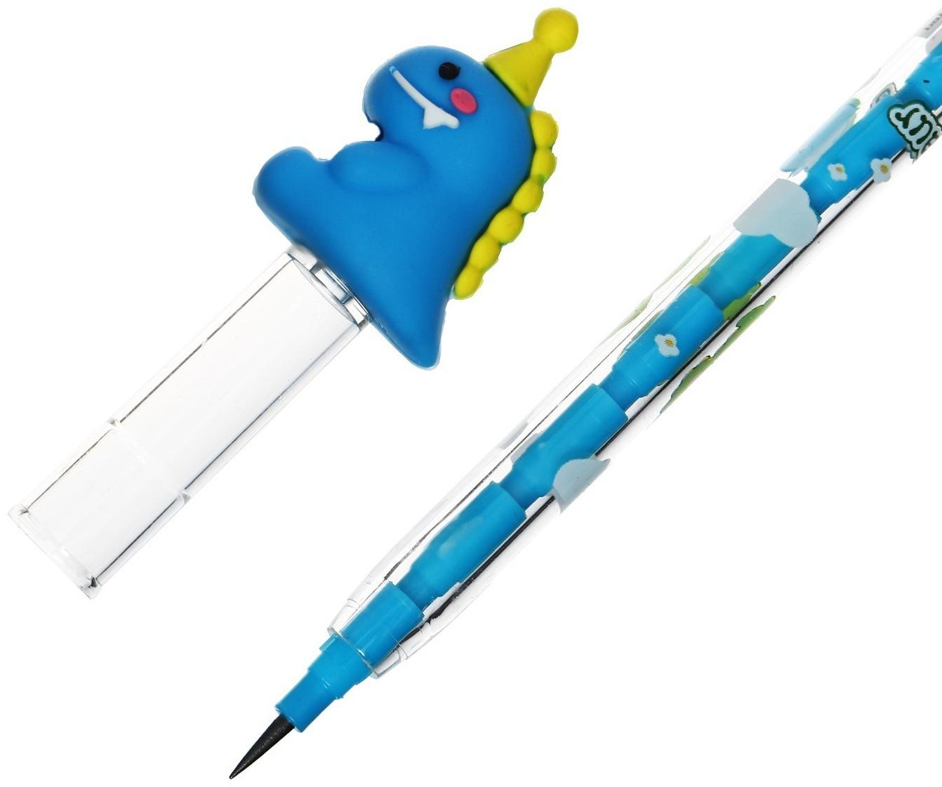 Карандаш секционный-прикол МИКС Динозавр