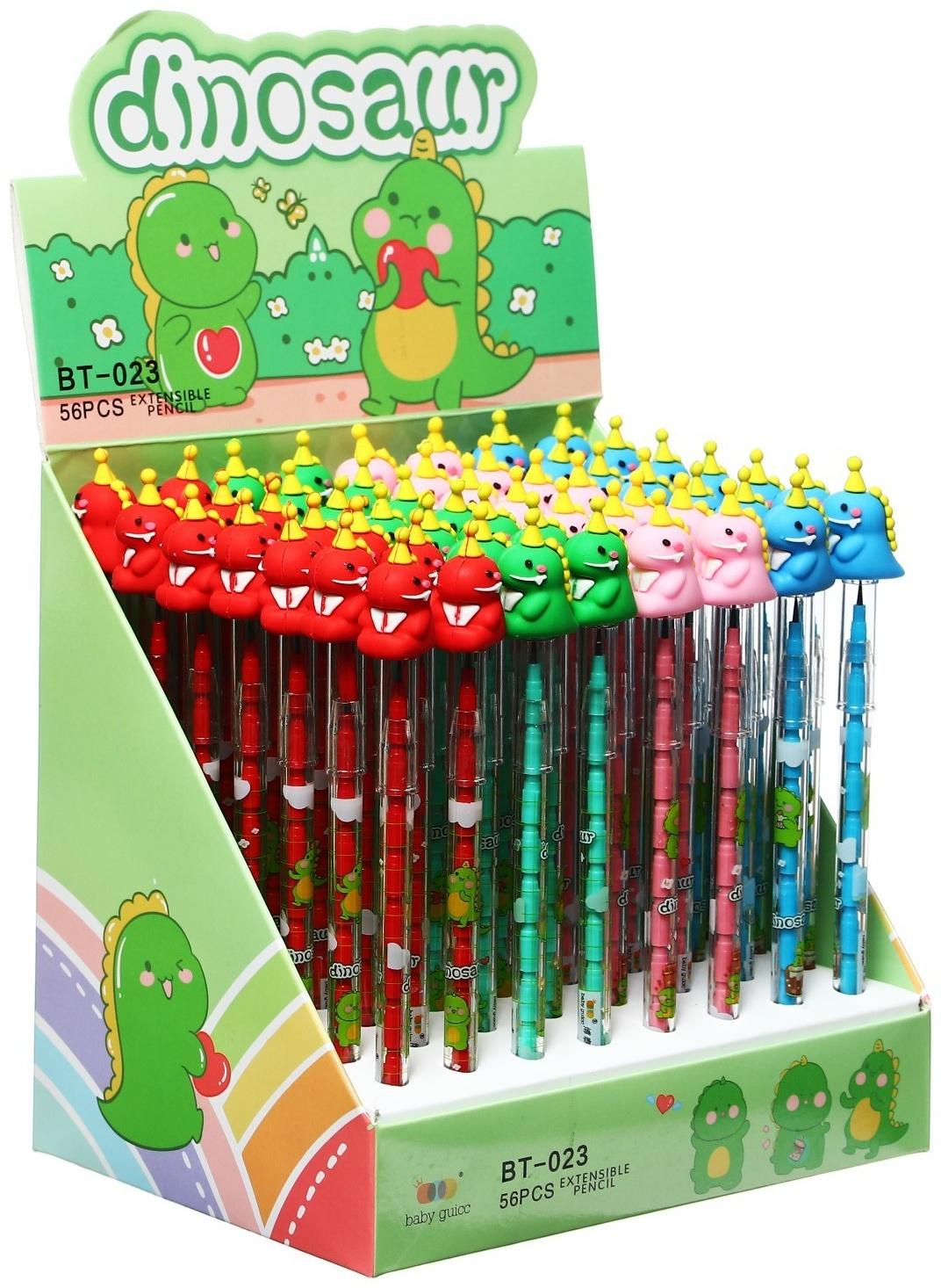 Карандаш секционный-прикол МИКС Динозавр