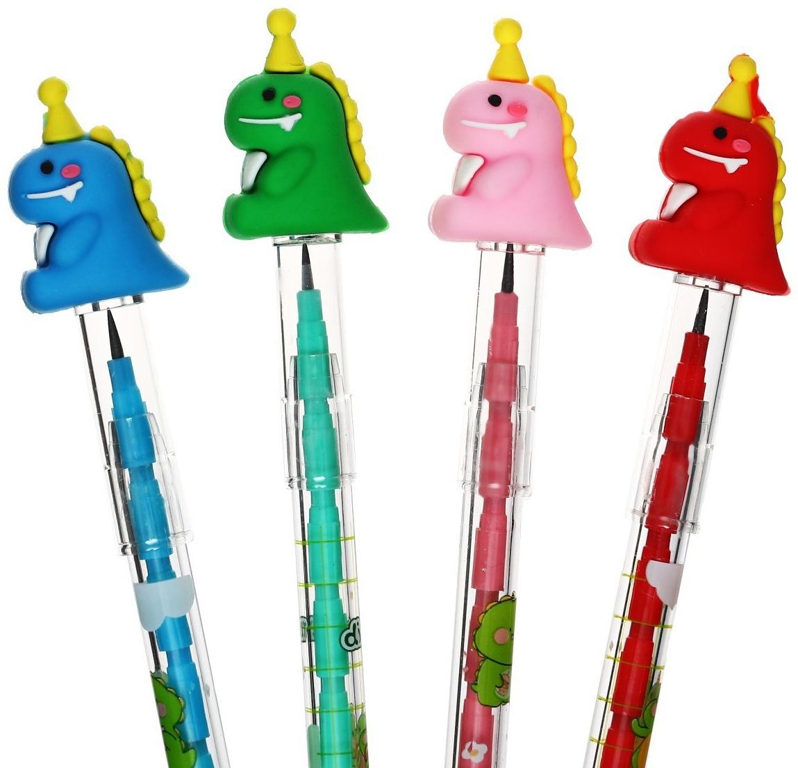 Карандаш секционный-прикол МИКС Динозавр