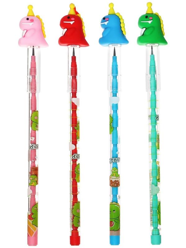 Карандаш секционный-прикол МИКС Динозавр