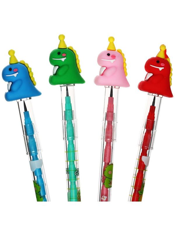 Карандаш секционный-прикол МИКС Динозавр