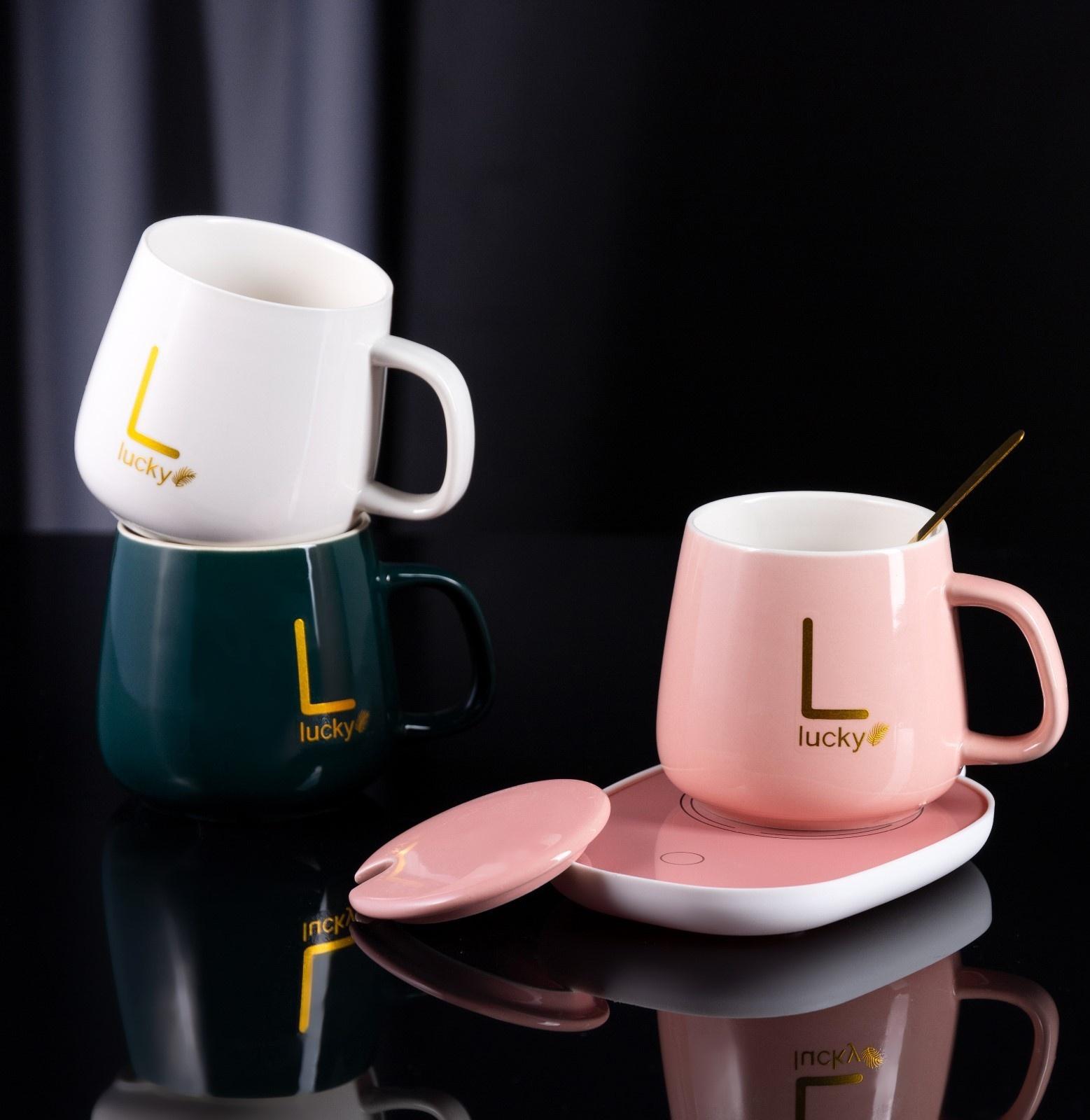 Кружка с подогревом LSK-1501, от USB, 16 Вт, розовая