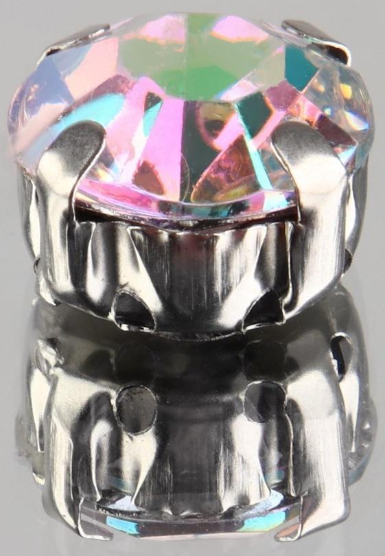 Стразы пришивные «Круг», в оправе, с голографией, d = 10 мм, 20 шт