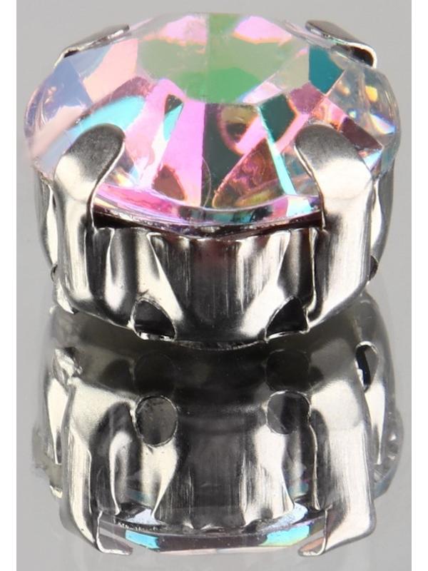 Стразы пришивные «Круг», в оправе, с голографией, d = 10 мм, 20 шт