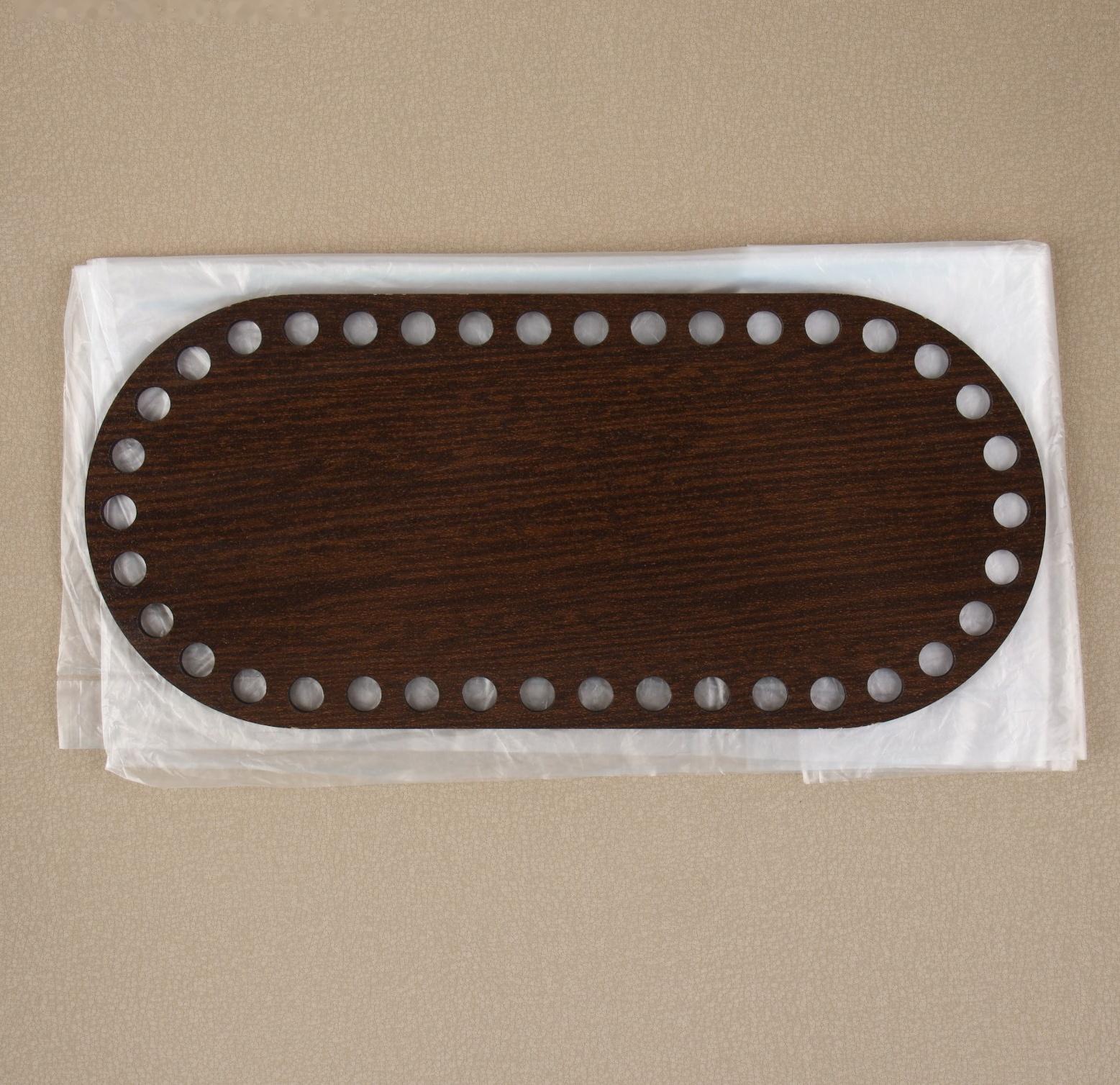 Донце для сумки, овальное, 22 × 10 см, цвет коричневый