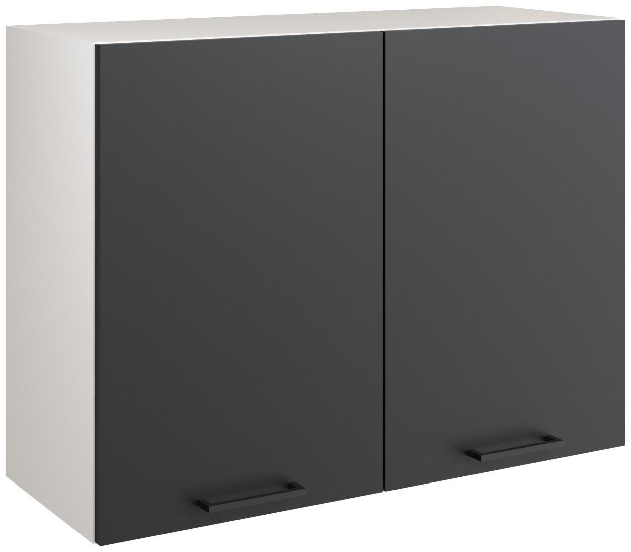 Шкаф навесной 800 Симпл, 800х300х600, Антрацит/Белый