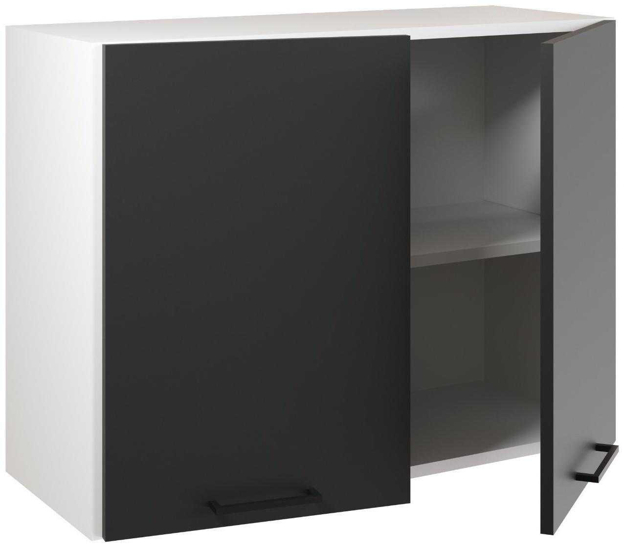 Шкаф навесной 800 Симпл, 800х300х600, Антрацит/Белый