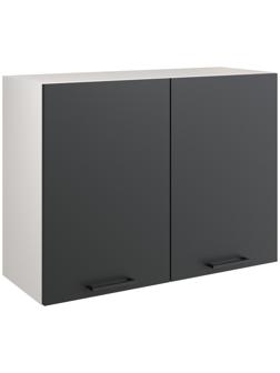 Шкаф навесной 800 Симпл, 800х300х600, Антрацит/Белый