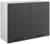 Шкаф навесной 800 Симпл, 800х300х600, Антрацит/Белый