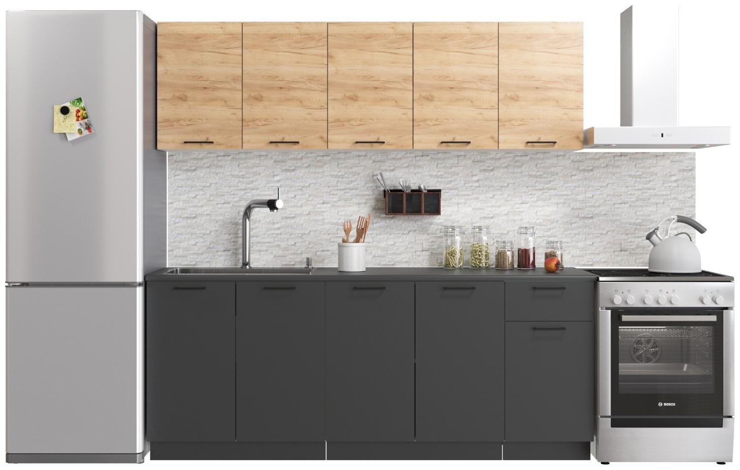 Шкаф навесной 800 Симпл, 800х300х600, Дуб золотой крафт/Белый