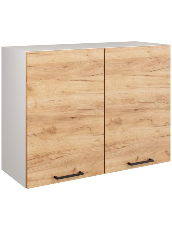 Шкаф навесной 800 Симпл, 800х300х600, Дуб золотой крафт/Белый