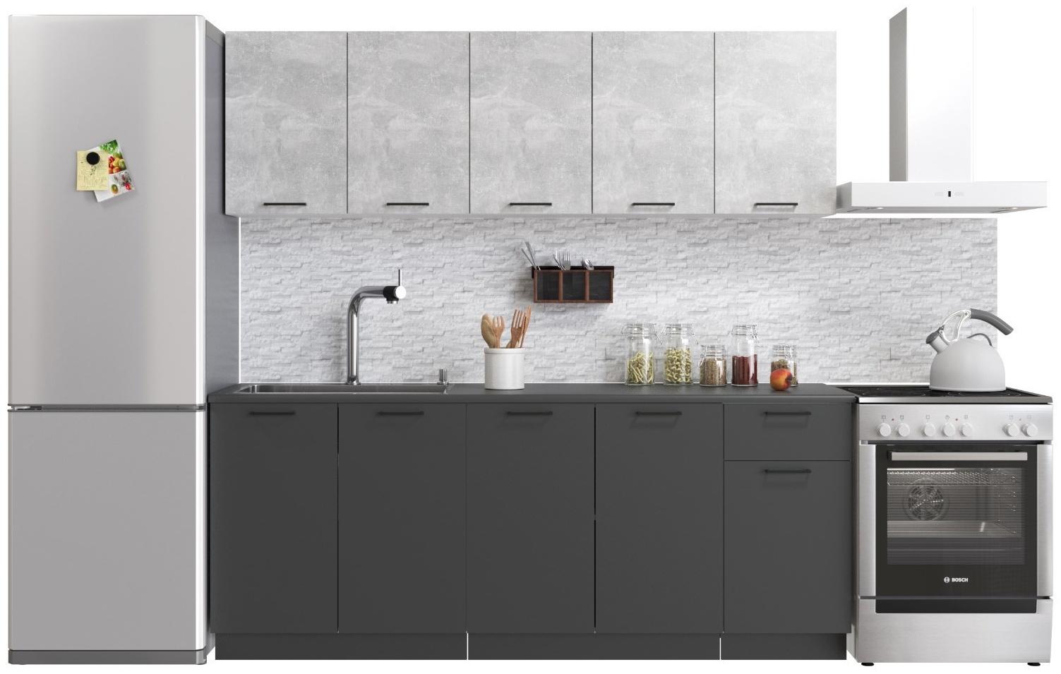 Шкаф напольный 800 Симпл, 800х510х820, Антрацит/Белый