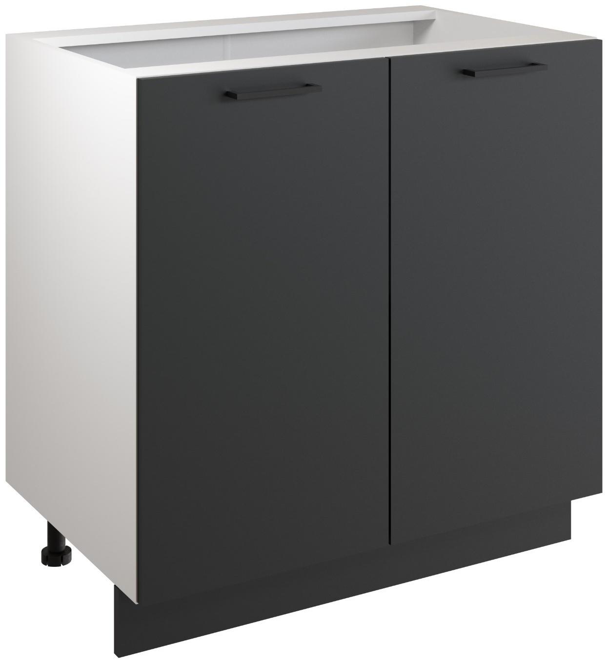 Шкаф напольный 800 Симпл, 800х510х820, Антрацит/Белый