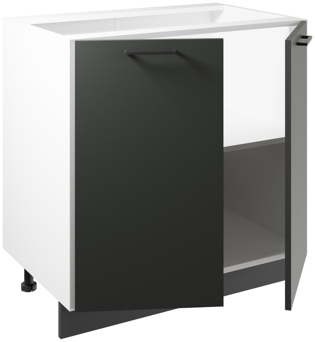 Шкаф напольный 800 Симпл, 800х510х820, Антрацит/Белый