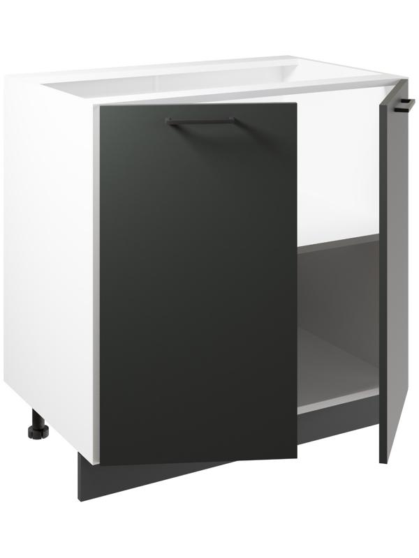 Шкаф напольный 800 Симпл, 800х510х820, Антрацит/Белый