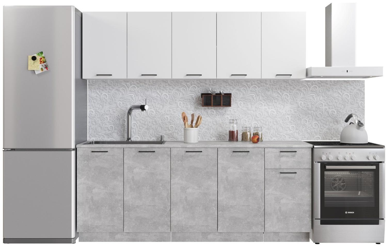 Шкаф напольный 800 Симпл, 800х510х820, Ателье светлое/Белый