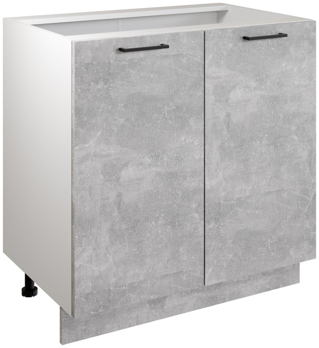 Шкаф напольный 800 Симпл, 800х510х820, Ателье светлое/Белый