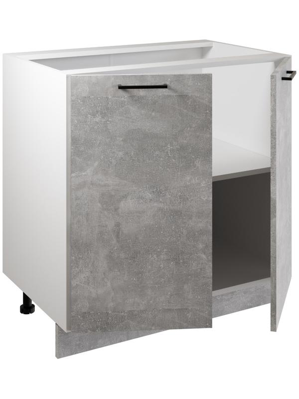 Шкаф напольный 800 Симпл, 800х510х820, Ателье светлое/Белый