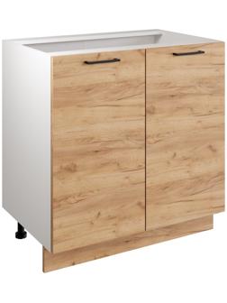 Шкаф напольный 800 Симпл, 800х510х820, Дуб золотой крафт/Белый