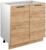 Шкаф напольный 800 Симпл, 800х510х820, Дуб золотой крафт/Белый