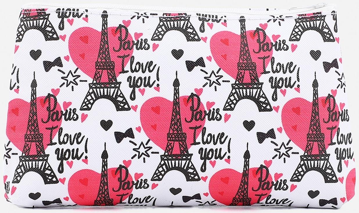 Косметичка на молнии, цвет белый