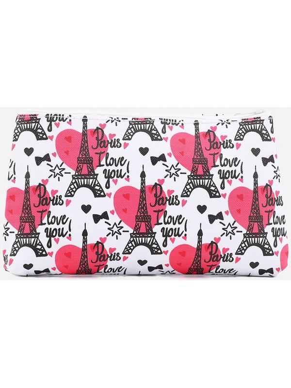 Косметичка на молнии, цвет белый