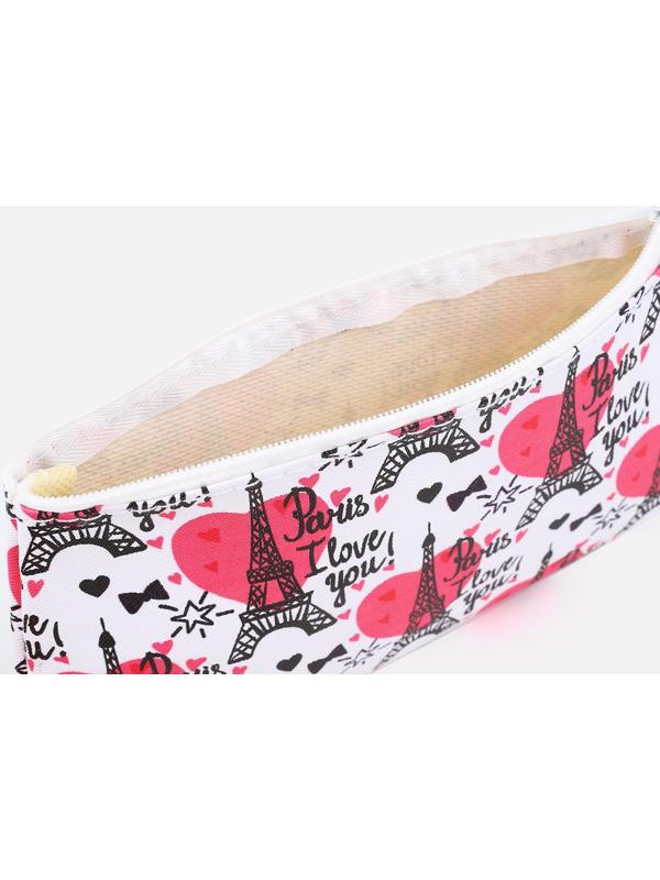 Косметичка на молнии, цвет белый