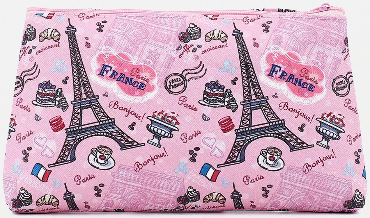 Косметичка на молнии, цвет розовый