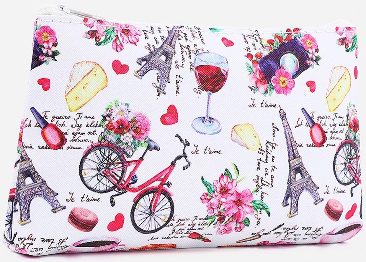 Косметичка на молнии, цвет белый