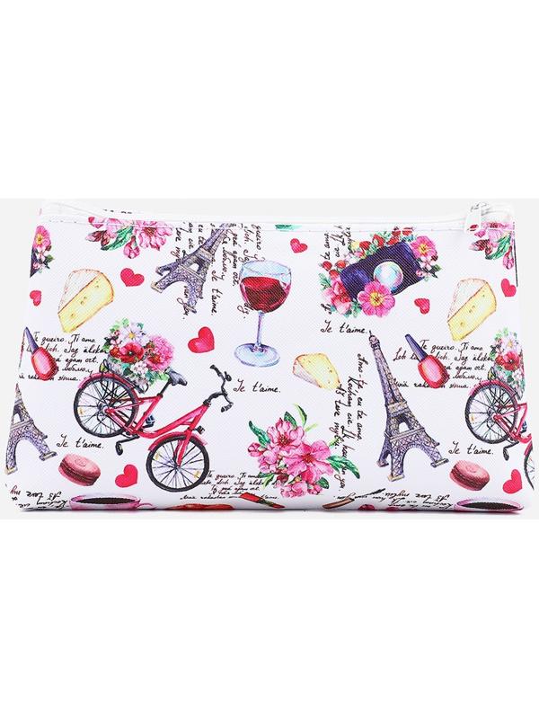 Косметичка на молнии, цвет белый