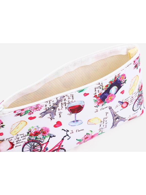 Косметичка на молнии, цвет белый